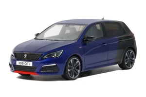 OTTO 1:18 Scale Resin Model Car - Peugeot 308 GTI Blue Magnetic Black (OT922) - Picture 1 of 5