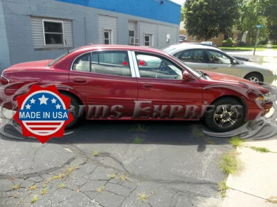 Buick Le Sabre LeSabre 2000-2005 4 piezas cromo pilar poste moldura acero inoxidable Foto 1 de 2