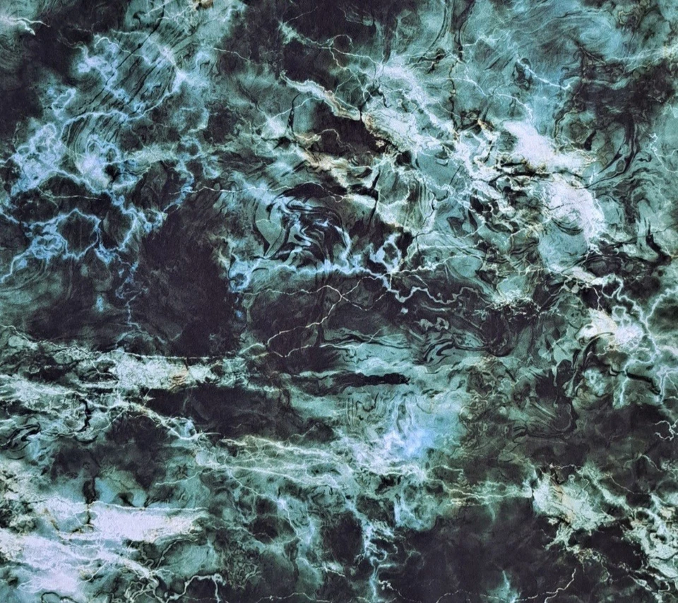 1 Yard Marbled Green Black White BTY 100% Cotton Sewing Fabric Abstract Tonal - Image 1 of 1