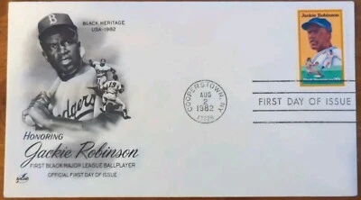 1982 Jackie Robinson First Day Of Issue Cover by Artcraft With Stamp 🔥 Dodgers - Image 1 of 2
