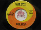 Buck Owens: Sam's Place / Don't Ever Tell Me Goodbye, 45 Rpm G+ (2F)