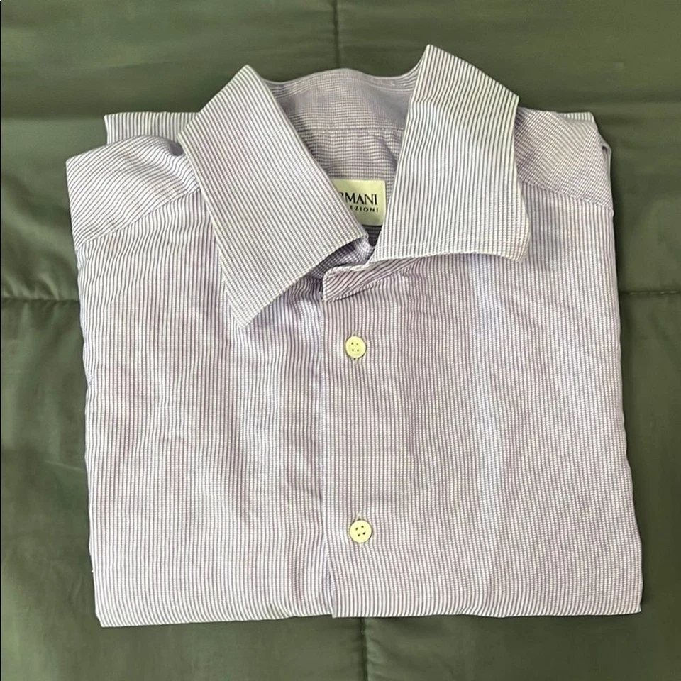 Camisa de vestir a cuadros Giorgio Armani talla 16 Foto 1 de 4