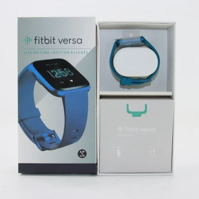 Fitbit Versa lite 可穿戴智能手表 健身 活动跟踪器 S & L 带 美国 — 第 1/4 张图片