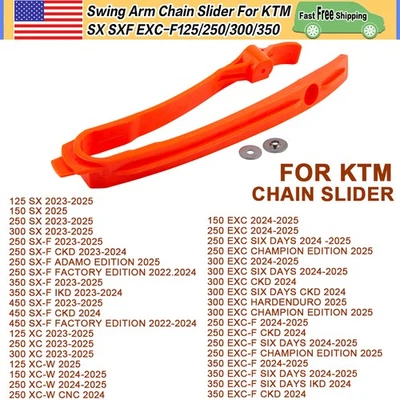 New Swingarm Chain Slider Guide For KTM SX SXF EXC-F125 250 300 350 2023-2025 - Image 1 of 4