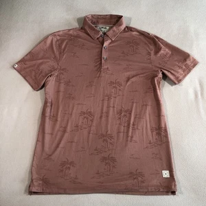 LinkSoul Golf Polo Shirt Men’s M Casual Palm Trees Sailboats Tropical Print. - Picture 1 of 12