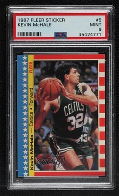 1987-88 Fleer Stickers Kevin McHale #5 PSA 9 MINT HOF - Image 1 of 2