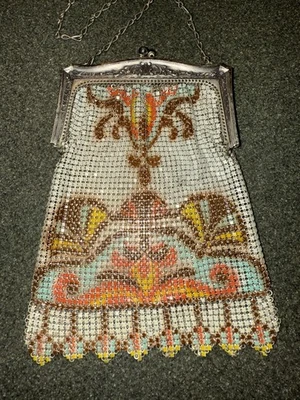 Antique Vintage Art Deco Era Whiting & Davis Mesh Purse Coin Hand Bag 1930s - Image 1 of 4