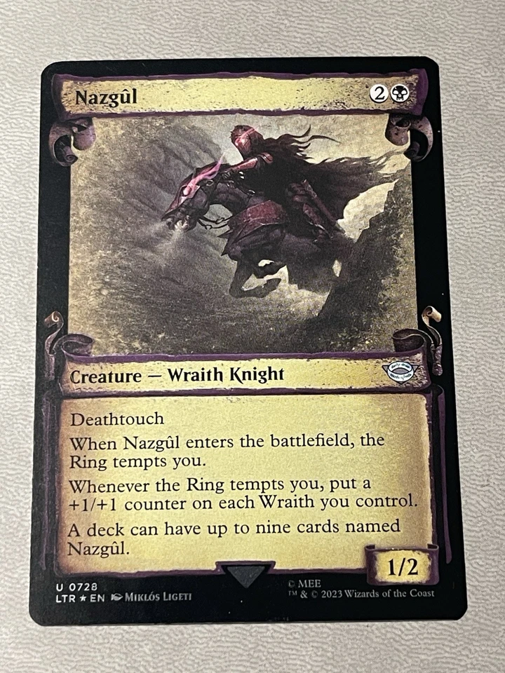MTG Nazgul Magic: The Gathering Lord Of The Rings Showcase Scrolls Foil #0728 NM - Image 1 of 2