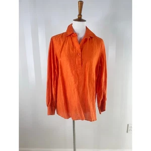 Blusa naranja mezcla lino Mirto 1956 - Imagen 1 de 11
