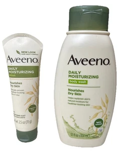 Aveeno Daily Moisturizing Body Wash 12 fl. oz. & Lotion 2.5 oz Lightly Scented - Picture 1 of 2