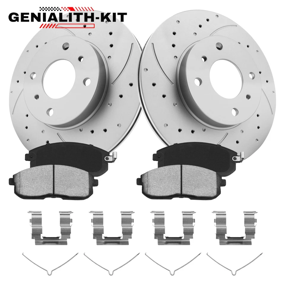 Front Drilled Brake Rotors + Brake Pads for Nissan Sentra Altima Infiniti G20 - Изображение 1 из 4