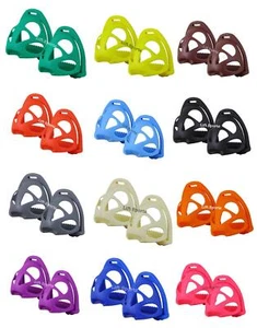 Horse Riding English Safety Stirrups Durable Light Weight Polymer Plastic Cage - Picture 1 of 12