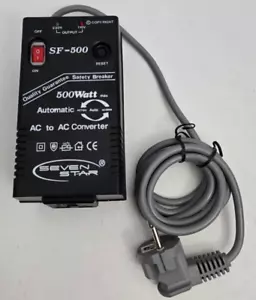 Seven Star SF-500 110V 220V 500 Watt Automatic AC to AC Converter Breaker - Picture 1 of 8