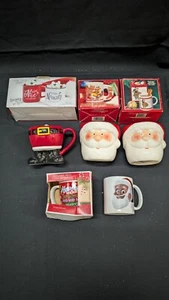 Christmas Mugs Lot of 9 Christmas Holiday Coffe Mugs - Picture 1 of 8