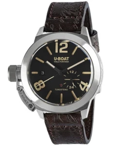 Nuevo reloj para hombres U-Boat CLASSICO 42 MM TUNGSTENO NEGRO esfera correa de cuero 8893 - Imagen 1 de 1