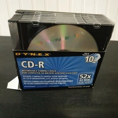 9 Pack Dynex Recordable Compact Disc CD-R DX-10CDR .open box - Image 1 of 2