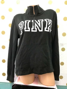Sudadera Victoria's Secret Rosa Everyday Lounge Cuarto Perfecto con Cremallera Negra Nueva con Etiquetas - Imagen 1 de 3