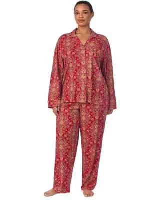 NWT Lauren Ralph Lauren Paisley Notched-Collar Pajama Set Size 3X - Image 1 of 3