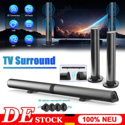 2-in-1 Bluetooth 5.3 3D-Stereo Surround TV Sound System Heimkino Lautsprecher DE - Bild 1 von 4
