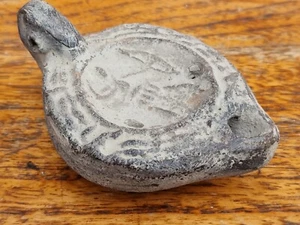 Antigua lámpara de aceite Imperio Romano Cartago arcilla terracota lámpara de estilo antiguo - Imagen 1 de 7