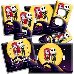 CUTE NIGHTMARE BEFORE CHRISTMAS JACK E SALLY INTERRUTTORE LUCE PRESA HD PIASTRA DA PARETE - Foto 1 di 34