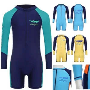 Boy Swimsuit Training Jumpsuit Diving Bodysuit Wetsuit Costume Rash Guard Beach - Picture 1 of 40