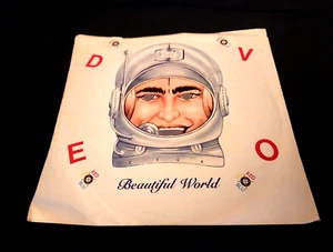 DEVO Beautiful World/Enough Said 1981 Canadian white label promo 7" with sleeve - Picture 1 of 2