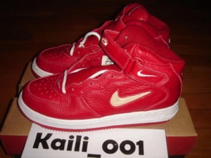 Nike Air Force 1 MID SC (BG) Jewel Red OG Linen Lime PE B - Picture 1 of 7