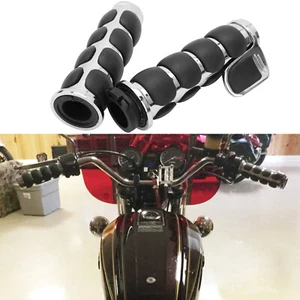 1" Motorcycle Handle Bar Hand Grips For Honda GoldWing GL 1500 1100 1200 1800 - Picture 1 of 16