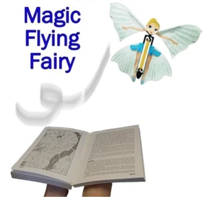 2 piezas Magic Flying Fairy Flutter Flyers juguetes con banda elástica cuerda en el libro - Imagen 1 de 5