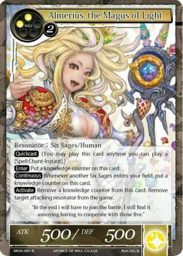 Almerius, the Magus of Light MOA-001 Rare FOIL Force of Will DNA GAMES - Image 1 of 1