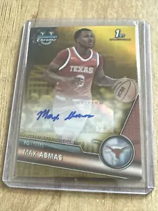 2023-2024 Bowman Chrome Max Abmas True Gold Refractor automático/50 Texas SSP - Imagen 1 de 2