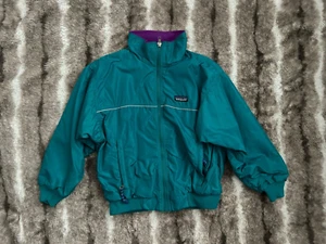 Chaqueta Bombardero Verde Patagonia con Cremallera Completa Juvenil Talla Grande 10 De Colección Años 90 *defecto* - Imagen 1 de 4