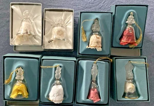 Massive Lot 8 Lenox Christmas Bell Ornaments 1983 1984 1989 1990 91 92 93 94 - Picture 1 of 11