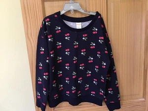 NWT Gymboree Navy Blue Cherry Sweatshirt SZ 5/6 7/8 10/12 Girls Outlet - Picture 1 of 1