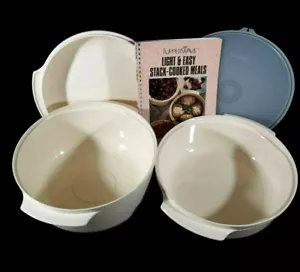 Tupperware Tupperwave Butternuss Stapel Herd Auflauf Set mit Kochbuch - Bild 1 von 12