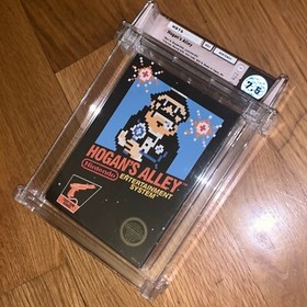 Nintendo NES Hogan's Alley WATA 7.5 Graded CIB Black Box 3-Screw Game 
