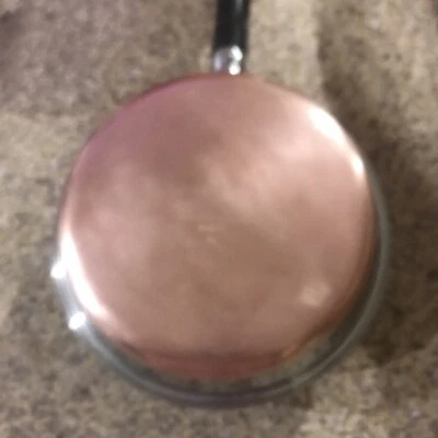 SARTÉN VINTAGE EKCO PEDERNAL ACERO INOXIDABLE FONDO COBRE GRUESO 8" EXC Foto 1 de 4