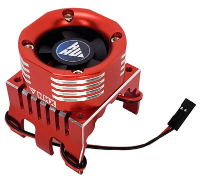 NHX RC 1/8 Colorful LED Aluminum Heatsink High Speed Cooling Motor Fan -Red - Image 1 of 4