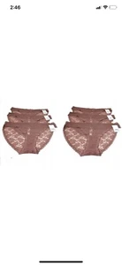 10 PACK Auden Women All over Lace Brief Panty Underwear - Size L - Color Purple - Picture 1 of 5