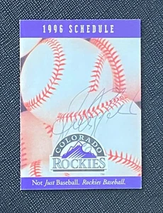 Colorado Rockies 1996 Pocket Schedule Autographed by David Neid - Picture 1 of 1