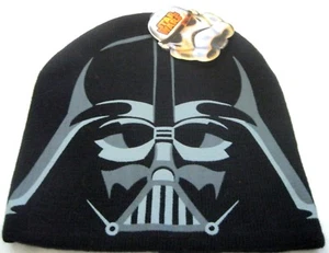 Disney Kid's Black with Darth Vader Face Knitted Beanie Hat-Brand New with Tags! - Picture 1 of 2