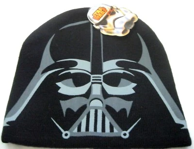 Disney Kid's Black with Darth Vader Face Knitted Beanie Hat-Brand New with Tags! - Image 1 of 2