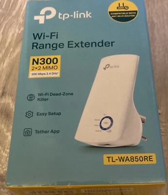 TP-LINK  TLWA850RE 300MBPS  UNIVERSAL  WALL PLUG RANGE  EXTENDER  TL-WA850RE - Image 1 of 4