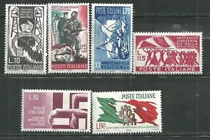 ITALY 903-08 MNH 20TH ANNI ITALIAN RESISTANCE DURING WWII - Picture 1 of 1