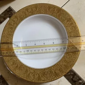 Antique Gold Encrusted Trim Copeland Ovington Brothers Plates 9’ England Lot 6 - Picture 1 of 2