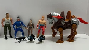 Lot of 8  Vintage 1980s Action Figures ~ Chuck Norris, Smurfs, Sargeant Havoc - Picture 1 of 12