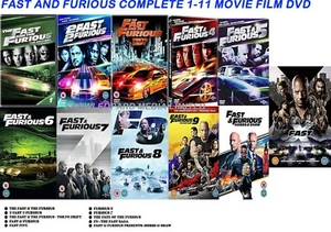 FAST AND FURIOUS COMPLETE 1-11 MOVIE FILM DVD Part 1 2345678 9 10 X HOBBS SHAW - Imagen 1 de 1