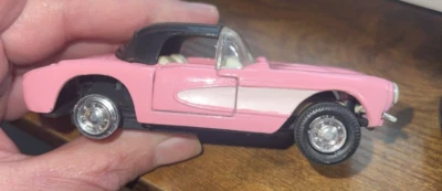 1957 Chevrolet Corvette Die-Cast Car -Pink 4" Damaged READ Foto 1 de 4
