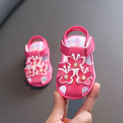 Party Princess Sandals  Soft  Anti-slip Pram Shoes For Baby Girls Toddlers Kids - Image 1 of 4